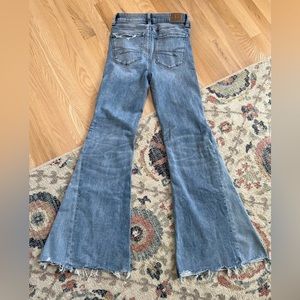 American Eagle Festival Flare Distressed Jeans
